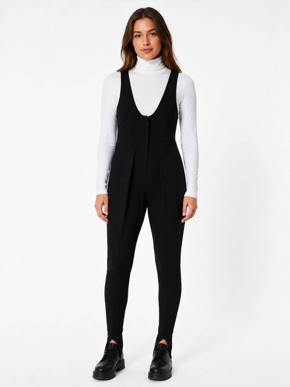 Vintage Obermeyer Black Stretch Stirrup Ski Bib Pants Women’s 10R